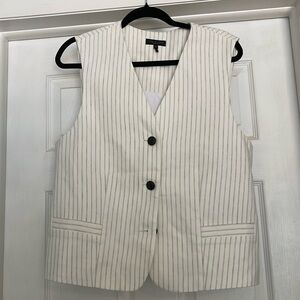 Rag & Bone Priya Stripe Linen Vest - Large